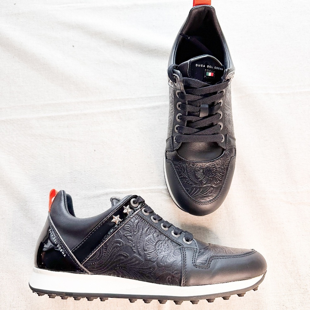 Duca Del Cosma Women's US 8 Spikeless Leather Waterproof Golf Shoes - Italian